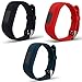 ECSEM Large Replacement Bands and Straps for Garmin Vivofit JR & Vivofit JR.2 & Vivofit 3, [fits 5.5~8.5 inch Wrists] for 5 Years Kids or Older Children, Black/Slate/Red
