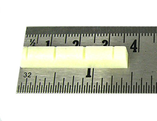 1pc. Bone Nut for Concert Ukulele, Cigar Box Guitar & More (4 string grooves, 1.38-inches long)