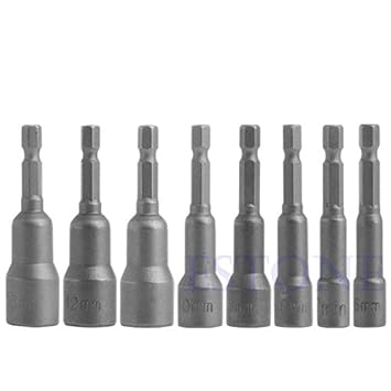 Generic 8Pcs/Set 6mm-13mm Socket Magnetic Nut Driver Adapter Drill Bit 1/4 Hex Shank