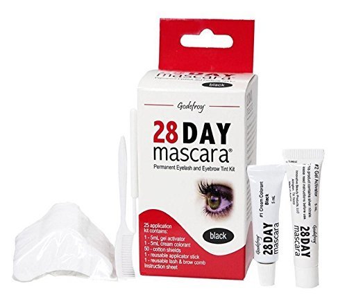 Godefroy 28 day mascara Permanent Eyelash and Eyebrow tint 25 Application - Black