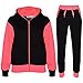 A2Z 4 Kids Girls Boys Tracksuit Plain Camouflage Contrast Fleece Hooded Top With Bottom Joggers Jogging Activewear Outfit Set