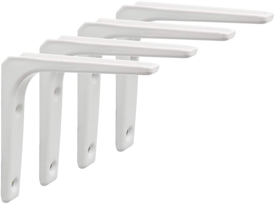 Sayayo EJR100W-4P Shelf Bracket 100mm Corner Brace White 4 pcs