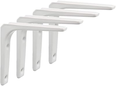 Sayayo EJR100W-4P Shelf Bracket 100mm Corner Brace White 4 pcs