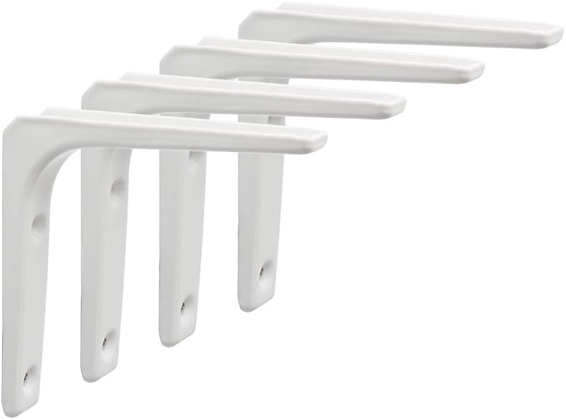 Sayayo EJR100W-4P Shelf Bracket 100mm Corner Brace White 4 pcs