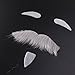 LUOEM Three-Piece Novelty Halloween Costumes Self Adhesive Fake Eyebrows Beard Moustache Goatee Kit Facial Hair Cosplay Props Disguise Decoration for Masquerade Costume Party (Grey)