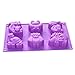 X-Haibei Forest Animals Gathering Baby Shower Soap Making Silicone Mold Cake Jello Supplies 3.5oz per Cell