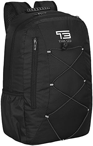 SOMISS 25L Water Resistant Lightweight Packable Foldable Daypack Camping Backpack (25L, SPB6S-BLACK)