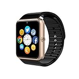 Smart Watch , CulturesIn GT08 Touch Screen Bluetooth WristWatch with Camera/SIM Card Slot/Pedometer Analysis/Sleep Monitoring for Android (Full Functions) and IOS (Partial Functions) (gold)