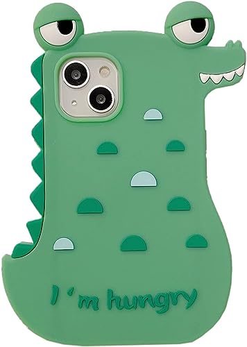 SGVAHY Cute Case for iPhone 12 Unique Kawaii Funny Cover Cartoon Crocodile Soft Silicone Rubber Shockproof Protective Case for Girls Women