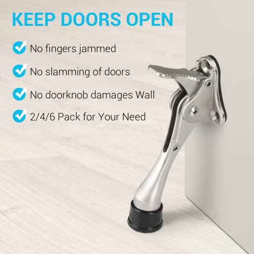 Heavy Duty Door Stopper,Kickdown Door Stop For Heavy Door, Easy To Set