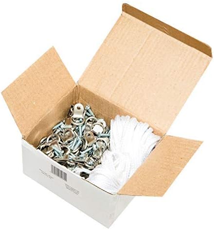 Brackit Picture Hanging Hooks Kit - 120 High-Strength D-Rings with Screws and 10M X 4mm Braided Cord for Hanging Picture Frames to Wall