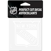 WinCraft NHL New York Rangers Logo 4" x 4" inch Outdoor White Decal