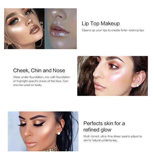 Pstars Face Glow Liquid Highlighter Ultra Smooth Shimmer Glow Liquid Foundation Makeup Shimmer Cream Facial Bronzer Contour, Remove Dark, Pale and Lifeless Skin - Thumbnail 3