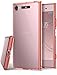 Ringke Fusion Compatible with Sony Xperia XZ1 Case Crystal Clear Minimalist Transparent PC Back TPU Bumper Drop Protection Scratch Resistant Natural Shape Protective Cover - Rose Gold