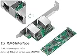 Sujhyrty M.2 Dual 2.5G Ethernet NIC 2Port RJ45 2500Mbps RTL8125B Gaming Card view 5