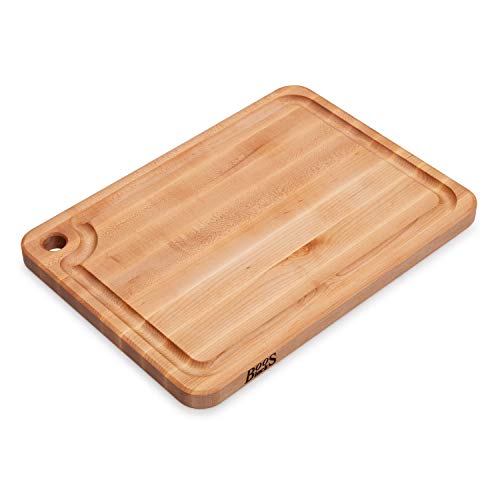 John Boos Block MPL2216125-FH-GRV Prestige Maple Wood Edge Grain Reversible Cutting Board with Juice - //medicalbooks.filipinodoctors.org
