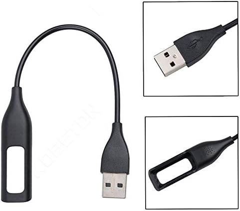 Tehner(TM) Portable USB Charging Wire Cable Cord Charger for Fitbit Flex Band Bracelet Wristband Black Light Weight