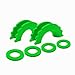 AUTMATCH D Ring Shackle Isolators Washers Kit - 2 Rubber Shackle Isolators with 8 Washers, Fits 3/4 Shackles Protect and Prevents Rattling, Shackle Cover Green