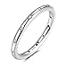 AllenCOCO 2.5mm 925 Sterling Silver CZ Simulated Diamond Stackable Ring Eternity Bands for Women（8）