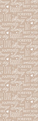 Pack of 3 Rolls of Wedding Wrapping Paper 3 Different Gift Wrap 8ft x 30in Rolls Included Bridal Shower & Wedding Designs - Thumbnail 2
