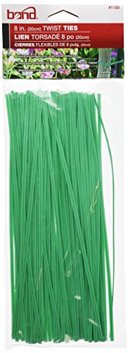 Bond 1180 Plastic Coated Twist Tie, 8-Inch Length, Pack of 100