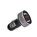 USB Car Charger OIYEA Dual USB Fast Speed Adapter With LED Display Car Voltage and phone Current for iPhone and Android Phone Etc