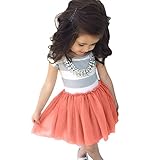 Fedi Apparel Toddler Girls Party Strip Shirt Tutu Dress Cat Top Tulle Skirts Set