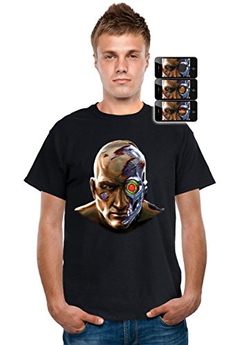 Morphsuits Men's Digital Dudz Cyborg Shirt Halloween, Black, Medium