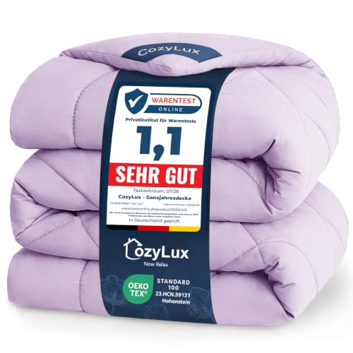 CozyLux Bettdecke 240x260 cm Lavendel für 4 Jahreszeiten