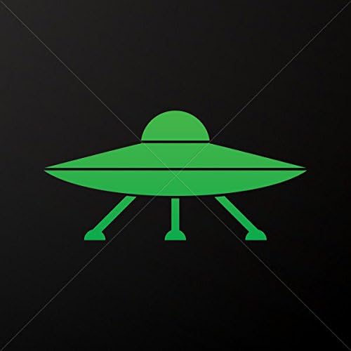 Decal Stickers UFO Decor Motorbike Bicycle Vehicle Racing Garage Store Green (3 X 1.47 in)