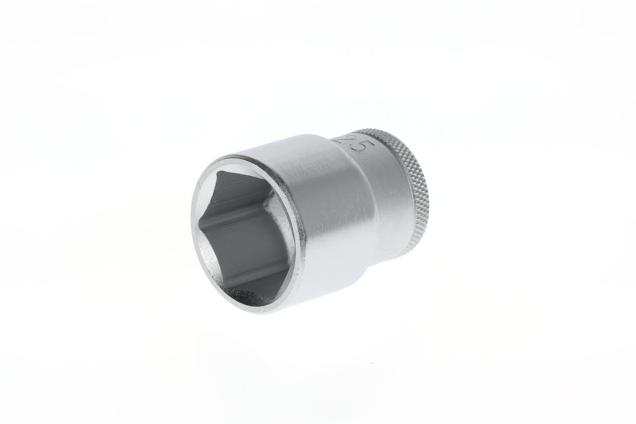 GEDORE Socket, 1/2" 12.5 mm drive, Hexagonal, 25 mm width, Tool, 19 25, Chrome-plated steel
