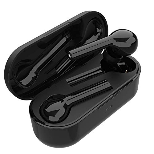 LanC Wireless Earbuds，Deep Bass Stereo Sound Bluetooth Headphones，Bluetooth 5.0，Noise Cancelling， 6 Hour Playtime，One-Step Pairing，Built-in Mic and Smart Touch Control