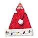Funny Party Hats Blinking Santa Hats - LED Christmas Hats - Christmas Light Up Necklace - Santa Hats For Adults and Kids