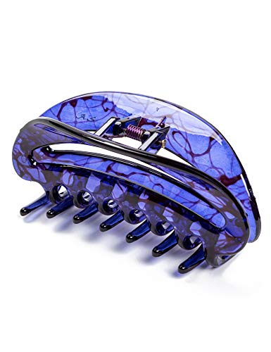 Prettyou 3.9 Inches Plastic Flower Claws Crystal Banana Hair Clip for Women Girls, Pack of 4