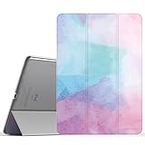 MoKo Case for iPad Pro 9.7 - Slim Lightweight Smart Shell Stand Cover with Translucent Frosted Back Protector for Apple iPad Pro 9.7 Inch 2016 Release Tablet, Water Color (with Auto Wake/ Sleep)