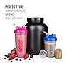Blender Bottle 2 Pack with Stainless Steel Wire Whisk Ball and Carabiner - Two 20 Ounce Shaker Bottles with Carabiner - Colors Vary