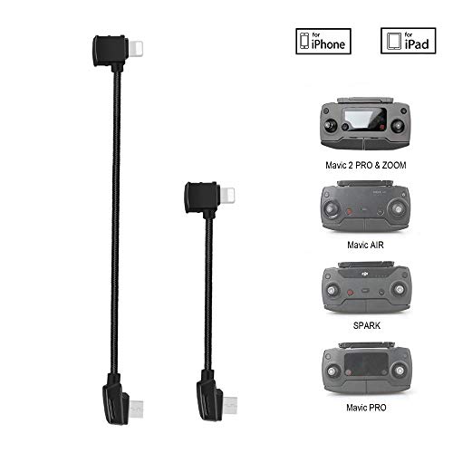 O'woda Micro USB to iOS OTG Data Cable Nylon Braided 4.3inch / 8.6inch i Phone / i Pad Cord for DJI Micro Pro / Air / Spark / Mavic 2 Pro & Zoom - Thumbnail 7