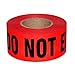 Danger Do Not Enter Tape 3 inch X 1000 feet • Red with a Bold Black Print for High Visibility • 3 in. Wide for Maximum Readability • Tear Resistant Design