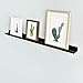 WELLAND Espresso Picture Ledge Shelf Display Wall Shelf 48
