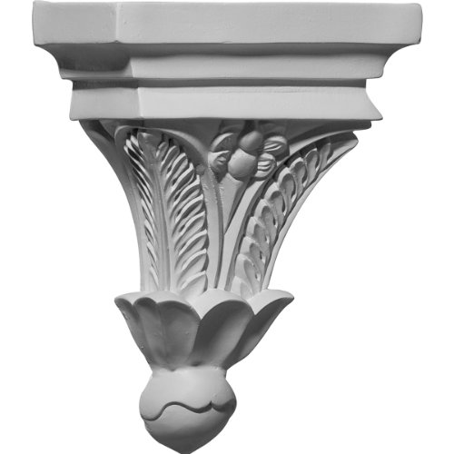 Ekena Millwork Cor07X03X09FL 17,78 cm L x 8,89 cm P x 23,86 cm A Corbel Floral