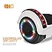 CHO Electric Self Balancing Dual Motors Scooter Hoverboard with Built-in Speaker and LED Lights - UL2272 Certified (White)