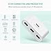 UGREEN USB 3.0 Hub 4 Port USB 3 Data Hub Portable Super Speed Compatible for MacBook Air, Mac Mini, iMac Pro, Microsoft Surface, Ultrabooks with 3 FT Extension Cable USB Hub (White)