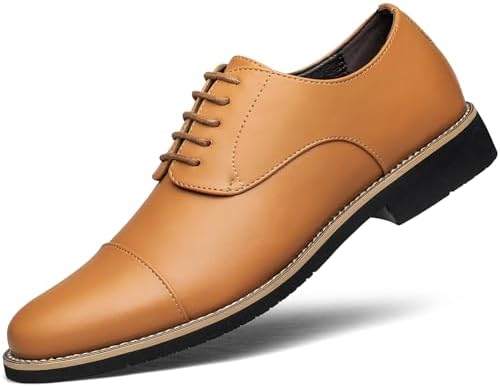 oxfords leather mens breathable casual dress shoes Men's Dress Sneakers Oxfords Breathable Casual Formal Business Shoes-Black