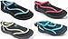 Ladies Womens Waterproof Water Shoes Aqua Socks Beach Pool Yoga Exercise Black/Light Blue 8