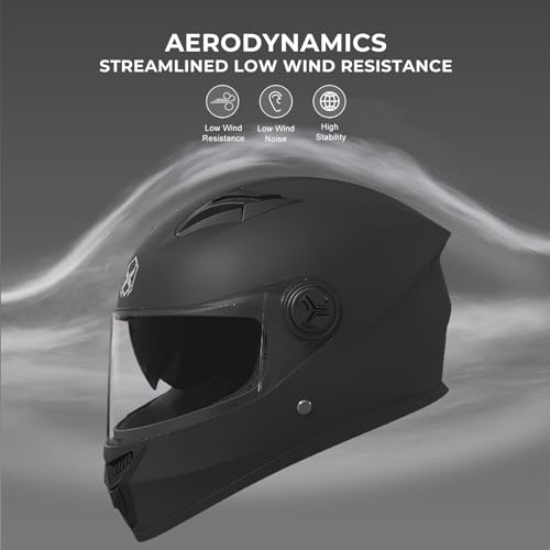 Beauenty Full Face Motorcycle Helmet,Helmets for Adults Motorcycle, for Men & Women with Tinted and Clear, with Removable Winter Neck Scarf, Motorbike Racing Street Bike Helmets