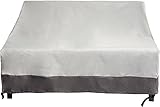 Reusable Revolution 2-Seater Deep Lounge Sofa Patio Cover - Water Resistant Furniture Cover (Grey w/Grey Trim)