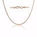 Rose Gold Plated Sterling Silver Curb Link Chain necklace 3mm Italy