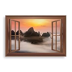 Framed Canvas Wall Art for Living Room, Bedroom Mountain View Canvas Prints for Home Decoration Ready to Hang - 16x24 inches