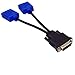 Aiposen DMS-59 Pin Male to Dual VGA Female Y Splitter Adapter Cable