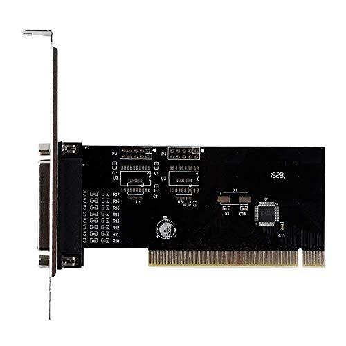 QNINE PCI Parallel Port Expansion Card, PCI to DB25 LPT Converter Adapter Controller Desktop PC Printer Low Profile Bracket